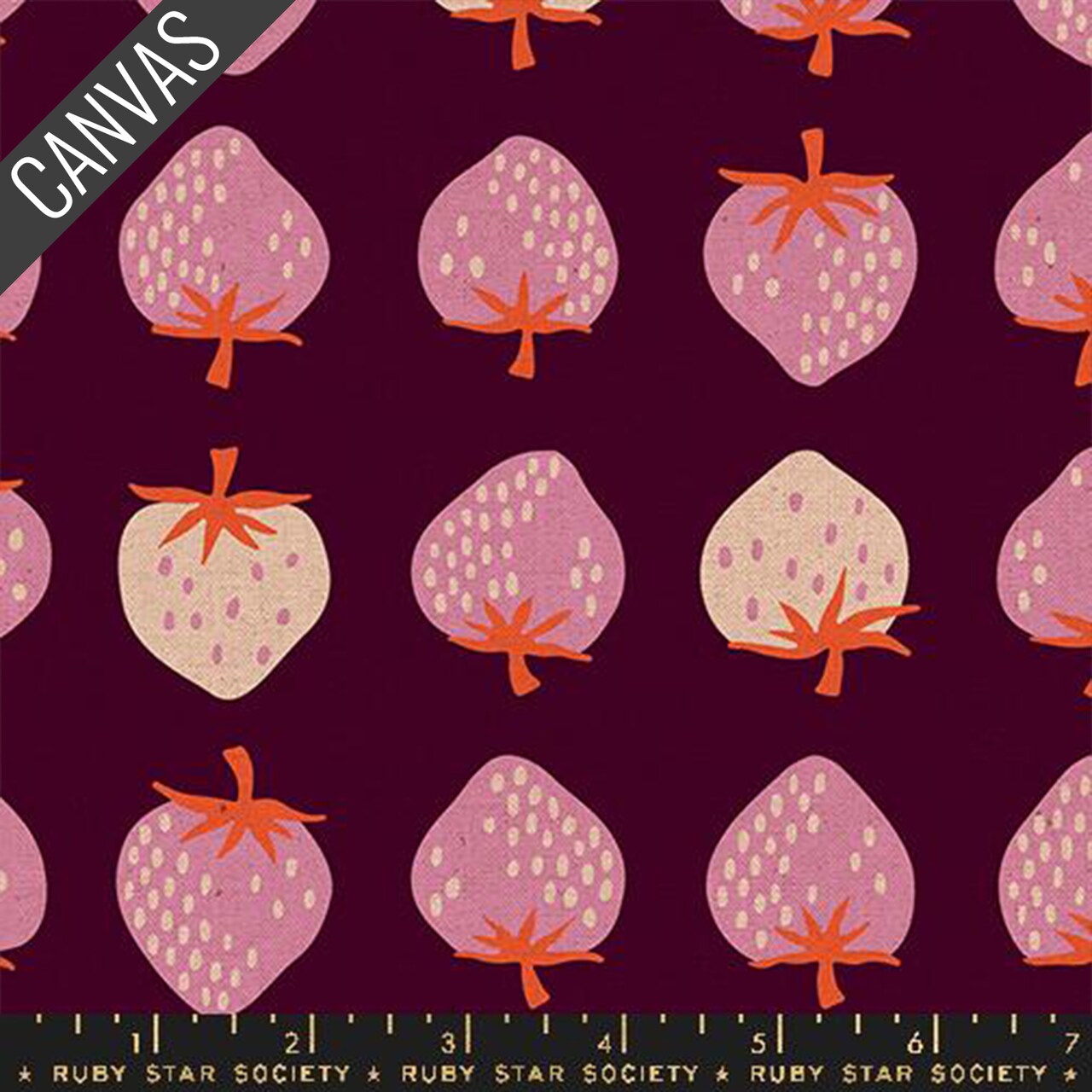 Strawberry Canvas in Deep Plum (rs3087 17l) | Strawberry | Kimberly Kight | Ruby Star Society